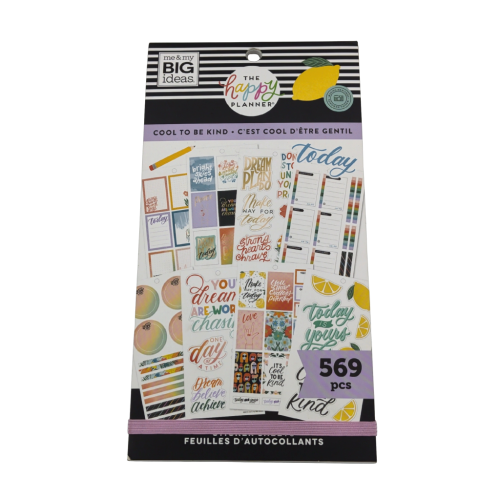 Sticker Pad Cool To Be Kind 30 Sheets 569pcs.