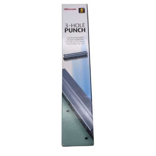 3 Hole Punch 8 Sheets Silver Officemate