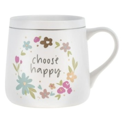 Flora Mug Choose Happy 16oz.