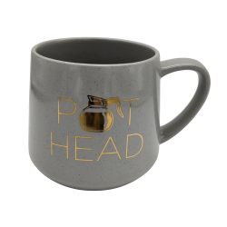 Grey Mug Pot Head Design 12oz.