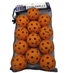 Pickleballs 12pk. Indoor Use Orange Fila