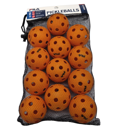 Pickleballs 12pk. Indoor Use Orange Fila