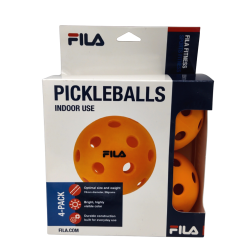 Pickleballs 4pk. Indoor Use Orange Fila