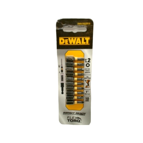 10pc. Impact Bit Set 1 Square #2 Dewalt (no ads)