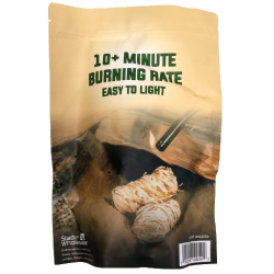 Firestarters 15 Pack All Natural Eco Friendly Wax Carbon Wood Rolls