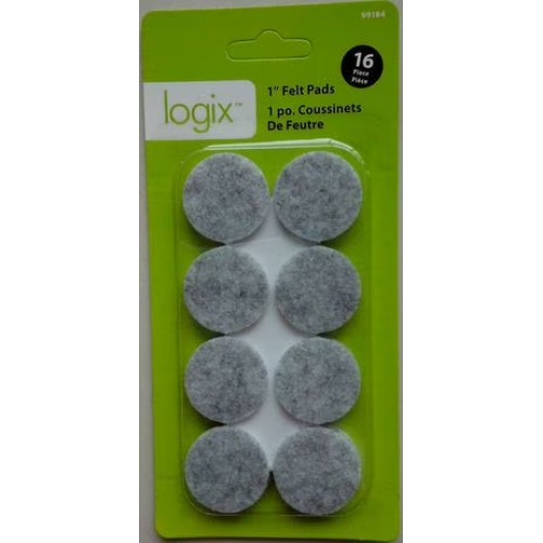 Felt Pads 1 Round 16pk. Logix