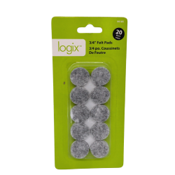 Felt Pads 3/4 Round 20pk. Logix"