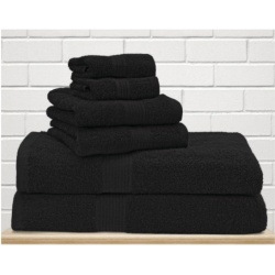 Bath Towel Black 25 x 50 Allure