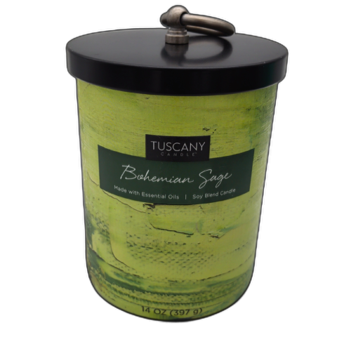 Jar Candle 14oz. Bohemian Sage Tuscany Candle