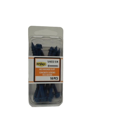 Concrete Screws Tapcon 1/4 x 3-1/4 10pk. Hex Washer Slot Fitsfast