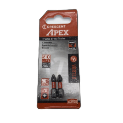 1 Insert Bits 2pk. Phillips #2 Crescent Apex"