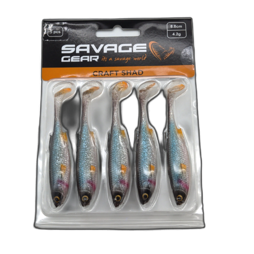 Craft Shad 5pk. 8.8cm 4.2g. Roach Savage Gear