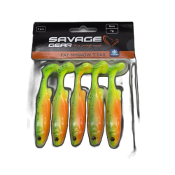 Fat Minnow T-tail 5pk. 9cm 7g. Scented Firecracker Savage Gear