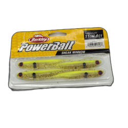 Powerbait Sneak Minnow 4pk. 11cm Speckled Lime Berkley