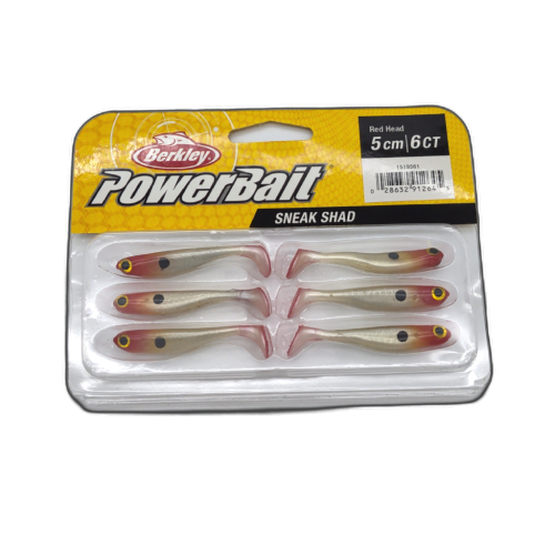 Powerbait Sneak Shad 6pk. 5cm Red Head Berkley