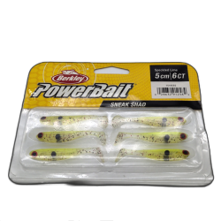 Powerbait Sneak Shad 6pk. 5cm Speckled Lime Berkley
