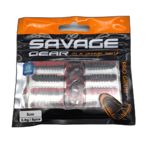 Pro Grub 8pk. 5cm 0.8g. Red & Black Savage Gear