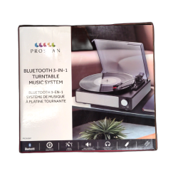 3 In 1 Bluetooth Turntable Music System Proscan