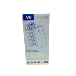 Powerbank 35,000mAh N6 w/ Built in Cables