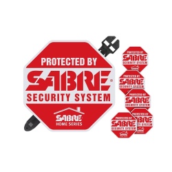 Yard Sign + Security Decals Protected By Sabre Security System