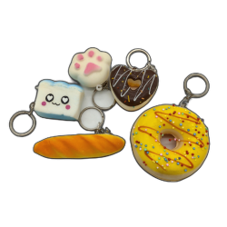 Squishy Keychains Food Assorted