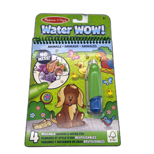 Water Wow Animals w/4 Reuseable Boards & Water Pen