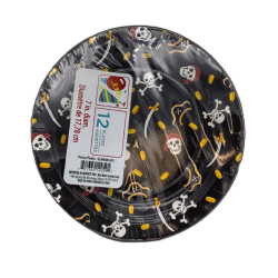 Paper Plates 7 12pk. Pirates"