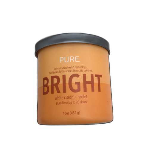 Jar Candle 16oz. Bright White Citron + Violet Pure
