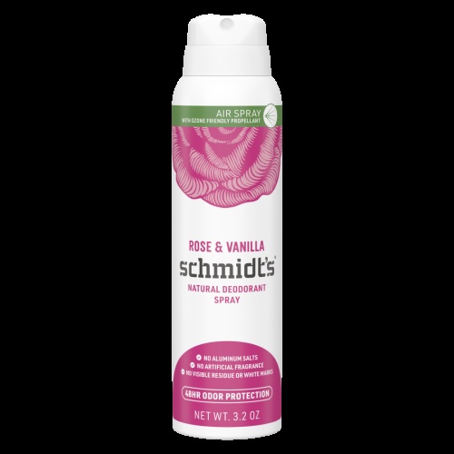 Natural Deodorant Spray Rose & Vanilla 91g. Schmidt's