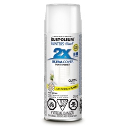 Spray Paint Gloss White Painters Touch 2X 340G Rustoleum