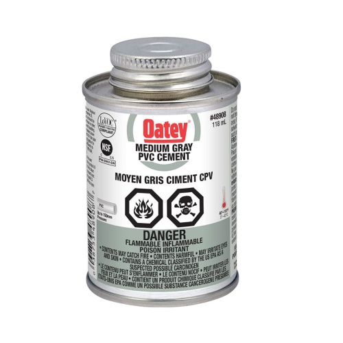 PVC cement grey 118ml with brush Oatey