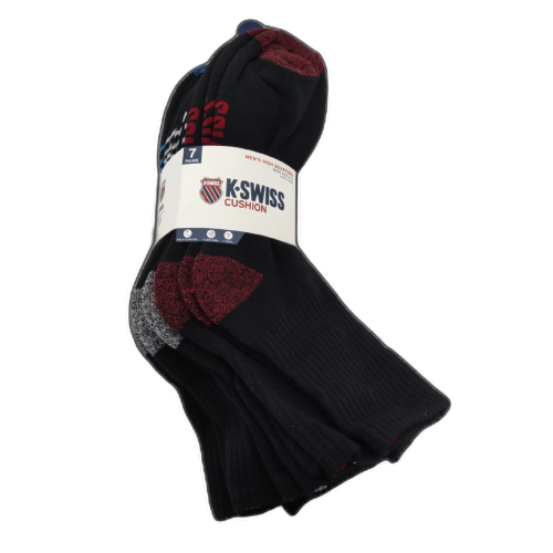 Socks Men's 7pk. High Ankle Black Cushion K-swiss