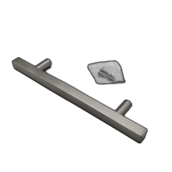 Euro Square Bar Pull 128mm Stainless Steel