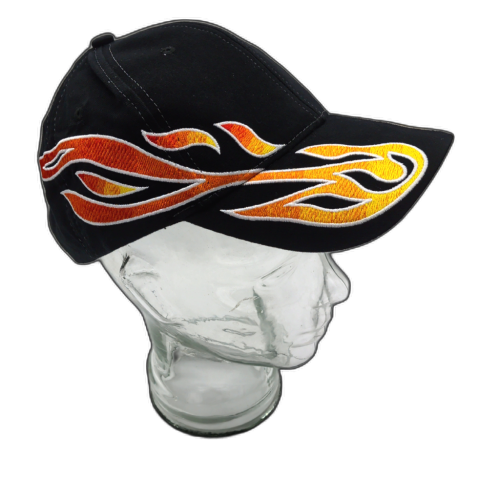 Ballcap Flames Black