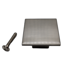 Lisbon Square Knob Brushed Satin Nickel