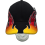 Ballcap Solid Flames Black