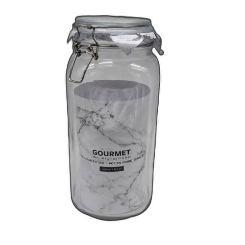 Glass Hermetic Jar 2000ml Gourmet Expressions