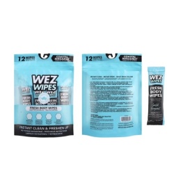 Body Wipes Costal Bergamot 12pcs Wez Wipes