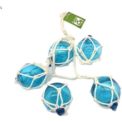 Wall Décor Blue Glass Ball Garland 21.5 Place & Time"