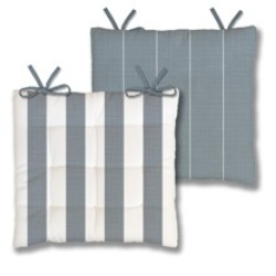 Seat Cushion Sky Blue 16 x 16" Reversible Cabana"