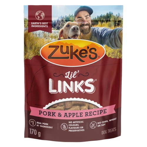 Zuke's Lil' Links Dog Treats Pork & Apple Recipe 170g.