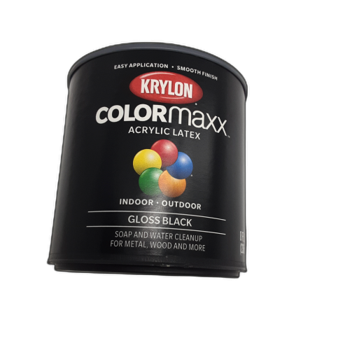Acrylic Latex Paint Gloss Black 236mL Indoor/Outdoor Krylon