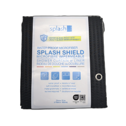 Microfiber Shower Curtain Or Liner 70 X 72" Ova Black Splash Shield"