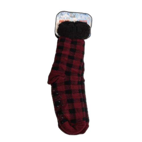 Polar Heat Home Socks Red Black Large